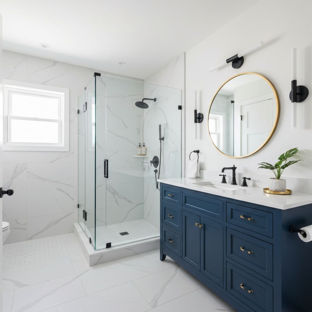 Modern renovated bathroom